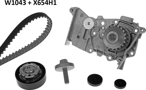 MGA 1043K4 - Water Pump & Timing Belt Set www.autospares.lv