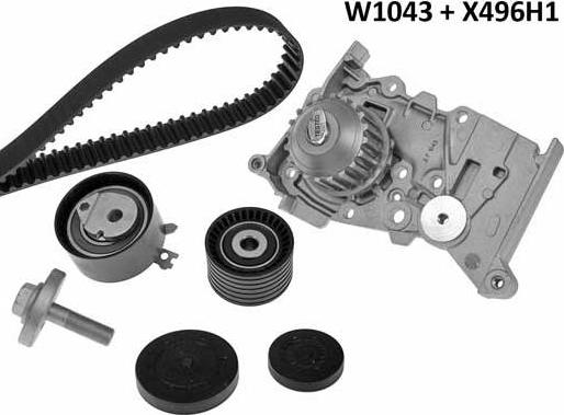 MGA 1043K1 - Water Pump & Timing Belt Set www.autospares.lv