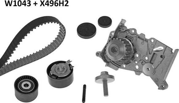 MGA 1043K3 - Water Pump & Timing Belt Set www.autospares.lv