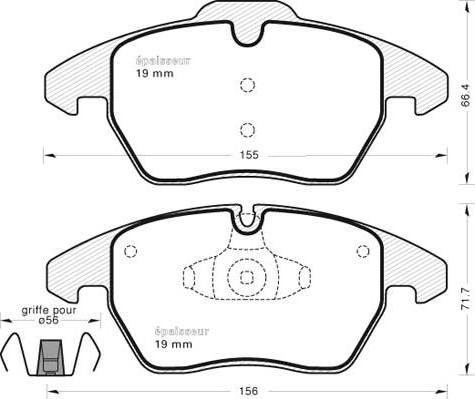 MGA 1056 - Bremžu uzliku kompl., Disku bremzes www.autospares.lv