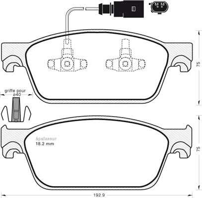 Automega 120043520 - Bremžu uzliku kompl., Disku bremzes www.autospares.lv