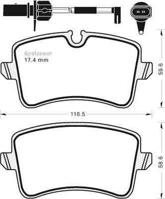 MGA 1052 - Brake Pad Set, disc brake www.autospares.lv