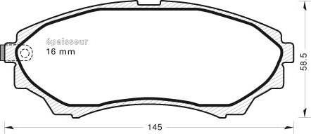 MGA 1006 - Brake Pad Set, disc brake www.autospares.lv