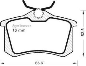 MGA 1007 - Тормозные колодки, дисковые, комплект www.autospares.lv