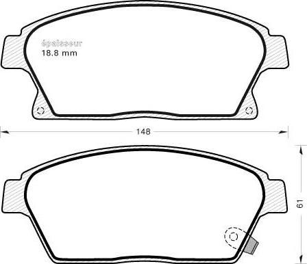 MGA 1019 - Bremžu uzliku kompl., Disku bremzes autospares.lv