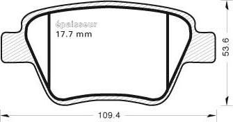 MGA 1015 - Тормозные колодки, дисковые, комплект www.autospares.lv