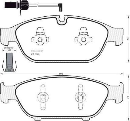 MGA 1033 - Bremžu uzliku kompl., Disku bremzes www.autospares.lv