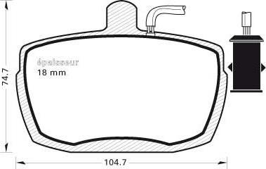 MGA 103 - Тормозные колодки, дисковые, комплект www.autospares.lv