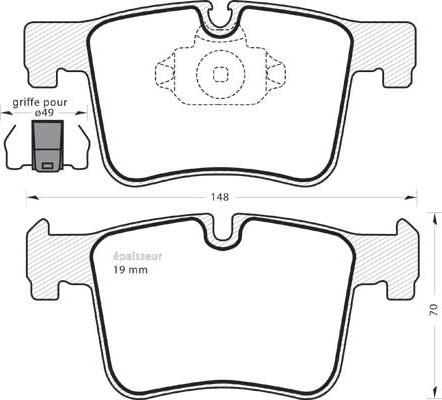 Triscan 1100-603857 - Bremžu uzliku kompl., Disku bremzes www.autospares.lv