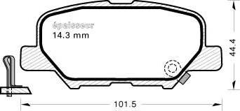 MGA 1140 - Bremžu uzliku kompl., Disku bremzes www.autospares.lv