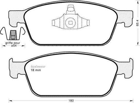 MGA 1151 - Brake Pad Set, disc brake www.autospares.lv