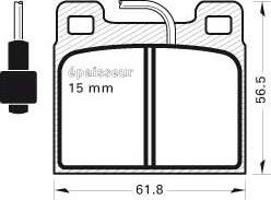 Pagid T4056 - Тормозные колодки, дисковые, комплект www.autospares.lv