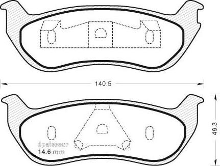 MGA 1103 - Тормозные колодки, дисковые, комплект www.autospares.lv