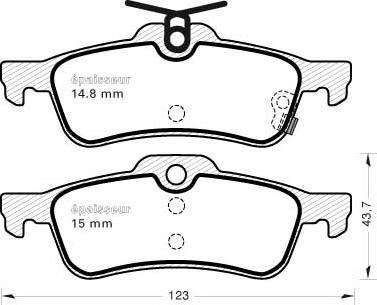 MGA 1111 - Brake Pad Set, disc brake www.autospares.lv