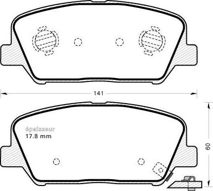 Klaxcar France 24419z - Тормозные колодки, дисковые, комплект www.autospares.lv