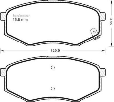 MGA 1129 - Тормозные колодки, дисковые, комплект www.autospares.lv