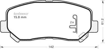 MGA 1123 - Тормозные колодки, дисковые, комплект www.autospares.lv