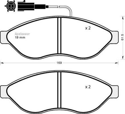 Key Parts KBP2393 - Bremžu uzliku kompl., Disku bremzes autospares.lv