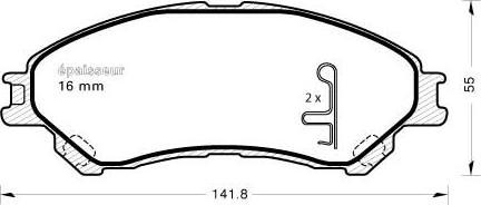 MGA 1173 - Brake Pad Set, disc brake www.autospares.lv