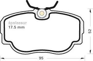 MGA 180 - Brake Pad Set, disc brake www.autospares.lv