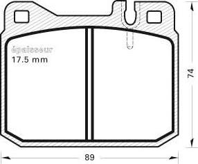 MGA 182 - Bremžu uzliku kompl., Disku bremzes www.autospares.lv