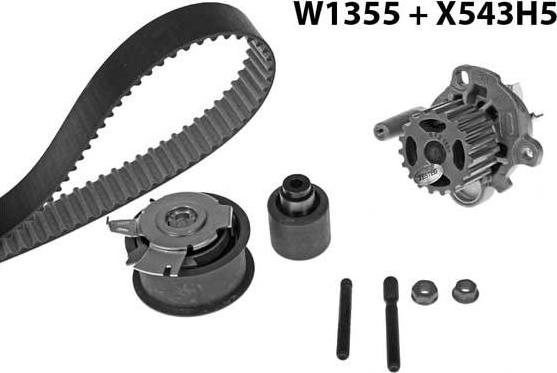 MGA 1355K1 - Water Pump & Timing Belt Set www.autospares.lv