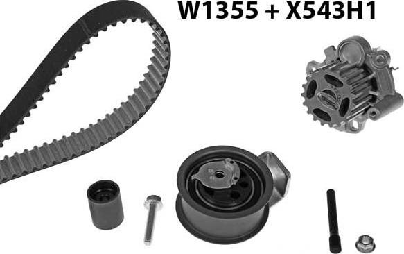 MGA 1355K3 - Ūdenssūknis + Zobsiksnas komplekts autospares.lv