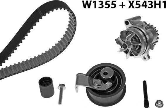 MGA 1355K3 - Ūdenssūknis + Zobsiksnas komplekts autospares.lv