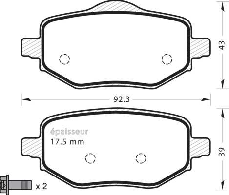 MGA 1387 - Brake Pad Set, disc brake www.autospares.lv