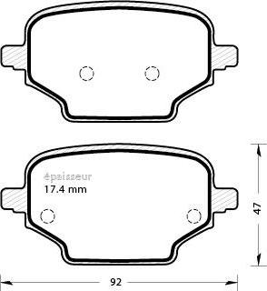 CAR PNT2612 - Bremžu uzliku kompl., Disku bremzes www.autospares.lv