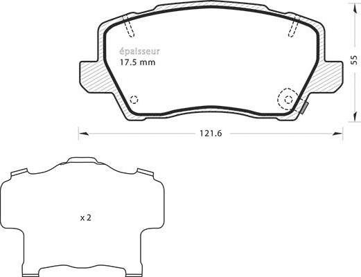 MGA 1320 - Bremžu uzliku kompl., Disku bremzes autospares.lv