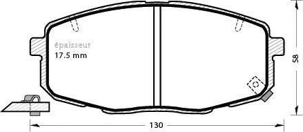 MGA 1293 - Тормозные колодки, дисковые, комплект www.autospares.lv