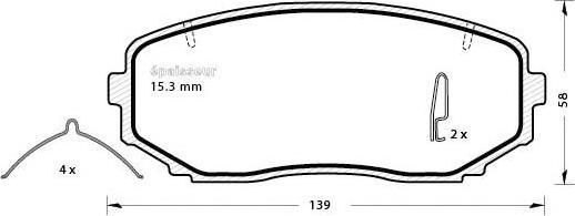 MGA 1292 - Тормозные колодки, дисковые, комплект www.autospares.lv