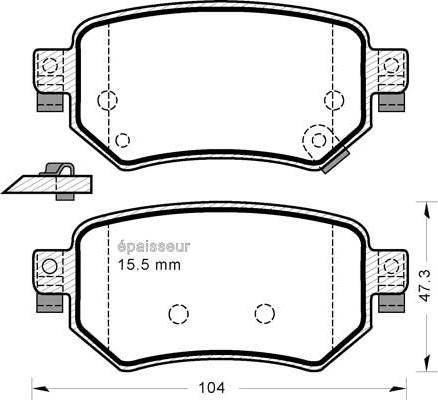 Japanparts JPP319 - Bremžu uzliku kompl., Disku bremzes www.autospares.lv