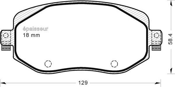 MGA 1261 - Bremžu uzliku kompl., Disku bremzes www.autospares.lv