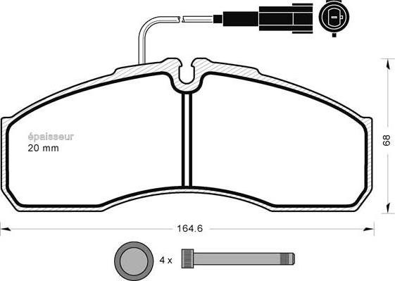 MGA 1268 - Тормозные колодки, дисковые, комплект www.autospares.lv