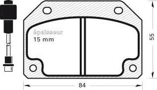 Spidan 0.080125 - Тормозные колодки, дисковые, комплект www.autospares.lv