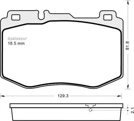 Mercedes-Benz 0074201820 - Brake Pad Set, disc brake www.autospares.lv