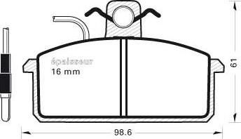 MGA 128 - Bremžu uzliku kompl., Disku bremzes autospares.lv