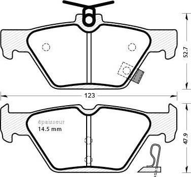 Valeo 671494 - Bremžu uzliku kompl., Disku bremzes www.autospares.lv