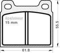 MGA 12 - Brake Pad Set, disc brake www.autospares.lv