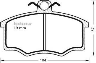 MGA 175 - Bremžu uzliku kompl., Disku bremzes autospares.lv