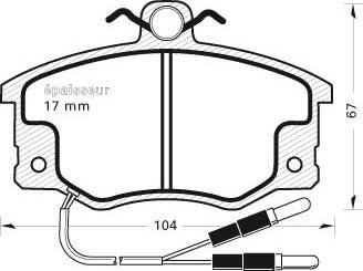 MGA 176 - Bremžu uzliku kompl., Disku bremzes autospares.lv