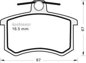 MGA 170 - Тормозные колодки, дисковые, комплект www.autospares.lv