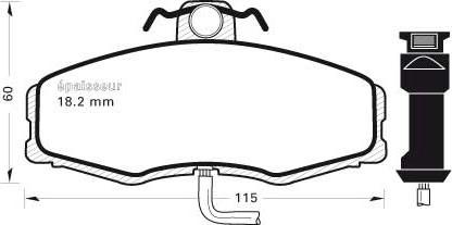 MGA 172 - Brake Pad Set, disc brake www.autospares.lv