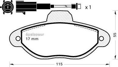 MGA 896 - Brake Pad Set, disc brake www.autospares.lv