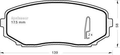 MGA 898 - Brake Pad Set, disc brake www.autospares.lv