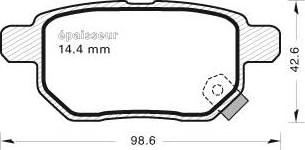 MGA 892 - Brake Pad Set, disc brake www.autospares.lv