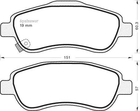 MGA 897 - Brake Pad Set, disc brake www.autospares.lv