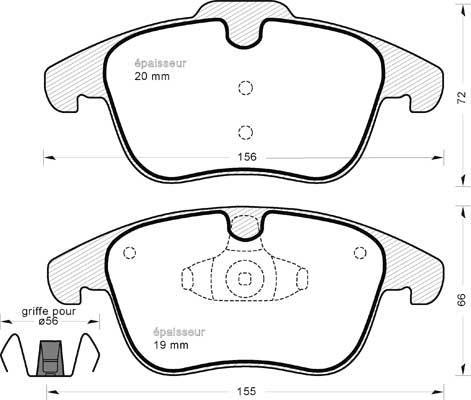 MGA 844 - Тормозные колодки, дисковые, комплект www.autospares.lv